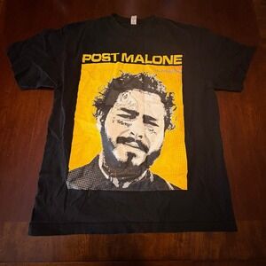 Post Malone Tour 2017 Concert T-Shirt Men's Medium Rap Hip Hop Tour Dates Merch